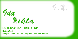 ida mikla business card